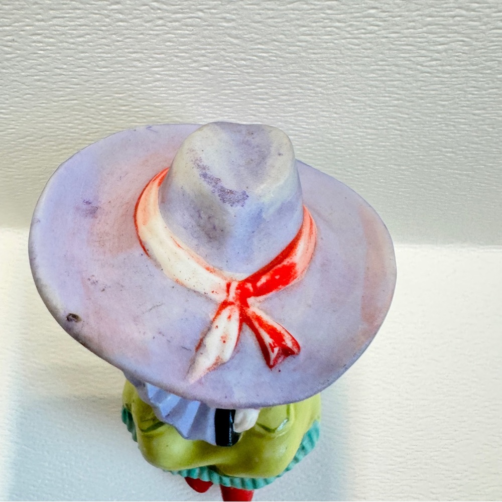 Vntg Singing Cowgirl Playing Accordion Hat Kitchy Shelf Sitter Figurine Japan - Picture 3 of 8